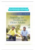 Test Bank for Nursing for Wellness in Older Adults 9th Edition By Carol A&period; Miller &vert; All Chapter's &lpar;1 - 29&rpar; &vert; Complete 2024 A&plus;