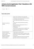 ARIZONA AERIAL APPLICATORS TEST QUESTIONS AND ANSWERS WITH 100&percnt; CORRECT ANSWERS GRADED A&plus;
