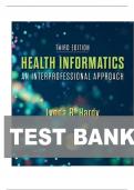 TEST BANK FOR Health Informatics&colon; An Interprofessional Approach 3rd Edition by Lynda R&period; Hardy  ISBN&colon; 978-0323711968  COMPLETE GUIDE ALL CHAPTERS COVERED 100&percnt; VERIFIED A&plus; GRADE ASSURED&excl;&excl;&excl;&excl;NEW LATEST UPDATE&excl;&excl;&excl;&excl;