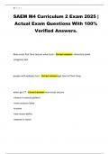 SAEM M4 Curriculum 2 Exam 2025 &vert; Actual Exam Questions With 100&percnt; Verified Answers&period;