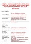 VIRGINIA COMMERCIAL PESTICIDE APPLICATORS CORE EXAM 2025&sol;2026&vert; COMPLETE QUESTIONS WITH CORRECT SOLUTIONS&vert; REAL EXAM QUESTIONS