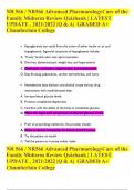 NR 566 &sol; NR566 Advanced Pharmacology Care of the Family Midterm Review Quiz bank LATEST UPDATE &comma; 2023 Q & A  GRADED A&plus; Chamberlain College