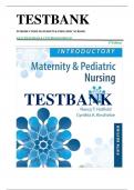 Test bank for Introductory Maternity & Pediatric Nursing &ndash; Nancy Hatfield & Cynthia Kincheloe &ndash; Complete Test Bank with Answers