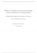 HESI A2 Vocabulary & General Knowledge Study Guide &ndash; 80 Practice Questions with Answers & Explanations