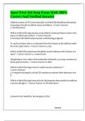 Sport First Aid Asep Exam With 100&percnt; Correct And Verified Answers