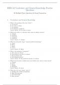 HESI A2 Vocabulary & General Knowledge Practice Questions &ndash; 80 Questions with Answers
