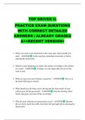 TOP DRIVER IL PRACTICE EXAM QUESTIONS WITH CORRECT DETAILED ANSWERS &vert; ALREADY GRADED A&plus;<RECENT VERSION>