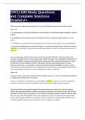 CPCU 530 Study Questions and Complete Solutions Graded A&plus;