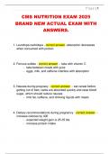 CMS NUTRITION EXAM 2025  BRAND NEW ACTUAL EXAM WITH  ANSWERS.