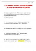 CPCU ETHICS TEST 2025 BRAND NEW  ACTUAL EXAM WITH ANSWERS&period;