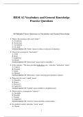 HESI A2 Vocabulary & General Knowledge Practice Questions &ndash; 80 Questions with Answers & Explanations