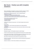 Bar Exam - Family Law with Complete Solutions