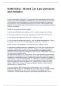 BAR EXAM - Missed Con Law Questions and Answers