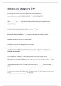 drivers ed chapters 6-11&period; 80 Questions And Answers 