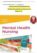 Test Bank for Mental Health Nursing 6th Edition &lpar;F&period;A&period; Davis&comma; 2022&rpar; by Gorman and Anwar&comma; Isbn no&semi; 9781719645607&comma; &lpar;Chapters 1-22&rpar;