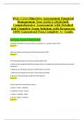 WGU C214 Objective Assessment Financial Management Test 2&lpar;2025&sol;2026&rpar;&colon;Self-Comprehensive Assessment with Detailed and Complete Exam Solution with Resources&comma; 100&percnt; Guaranteed Pass&comma;Complete A&plus; Guide&period;