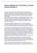 MBE COMMON FACT PATTERN -CA BAR EXAM-GRADED A