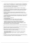 LSUS HCAD 750 MODULE 4 QUESTIONS & ANSWERS