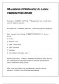 Ohio school of Phlebotomy Ch&period; 1 and 2 questions with answers