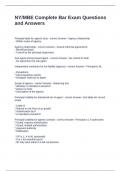 NY-MBE Complete Bar Exam Questions and Answers
