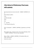 Ohio School of Phlebotomy Final exam with answers
