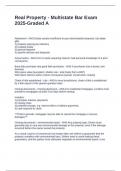 Real Property - Multistate Bar Exam 2025-Graded A