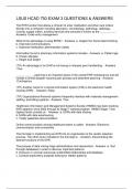 LSUS HCAD 750 EXAM 3 QUESTIONS & ANSWERS