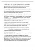 LSUS HCAD 750 EXAM 4 QUESTIONS & ANSWERS