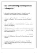 ellis & associates lifeguard test questions with answers