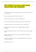 EMT FISDAP Final Exam 2025 Update 