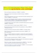 WGU C273 SOCIOLOGY PRACTICE TEST EXAM 2025&lpar;QUESTIONS AND ANSWERS&rpar;