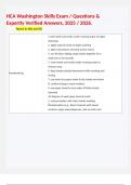 HCA Washington Skills Exam &sol; Questions & Expertly Verified Answers&comma; 2025 &sol; 2026&period;