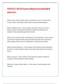 NAFA CAFS Exam with precise detailed answers