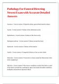 Pathology For Funeral Directing Newest Exam with Accurate Detailed Answers 