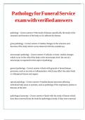 Pathology for Funeral Service exam &lpar;324 questions&rpar; with verified answers