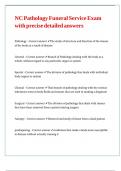 NC Pathology Funeral Service Exam with precise detailed answers 