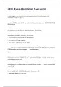 SIHD Exam Questions & Answers