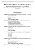 HESI Exit Exam Pharmacology Practice Questions &ndash; 80 Questions with Answers & Rationales