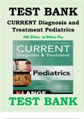 Test Bank for CURRENT Diagnosis & Treatment Pediatrics&comma; 24th Edition by William Hay&comma; Myron Levin&comma; Robin Deterding&comma; and Mark Abzug &vert; All Chapters Covered