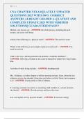 CNA CHAPTER 3 EXAM&vert;&vert; LATELY UPDATED  QUESTIONS 2025 WITH 100&percnt; CORRECT  ANSWERS ALREADY GRADED A&plus;&vert;&vert; LATEST AND  COMPLETE UPDATE 2025 WITH VERIFIED  SOLUTIONS&vert;&vert; GUARANTEED PASS&excl;&excl;&excl; 