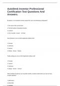 AutoDesk Inventor Professional Certification Test Questions And Answers&period;