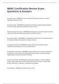 NEBC Certification Review Exam Questions & Answers