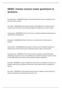 NEBC review course exam questions & answers