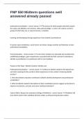 FNP 550 Midterm questions well answered already passed