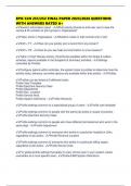 EPIC CLN 251&sol;252 FINAL PAPER 2025&sol;2026 QUESTIONS WITH ANSWERS RATED A&plus;