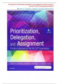 Test Bank for Prioritization&comma; Delegation&comma; and Assignment&colon; Practice Exercises for the NCLEX Examination&comma; 4th Edition by LaCharity&comma; Kumagai&comma; and Bartz &vert;All Chapters Covered&vert;