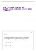 NUR 240 EXAM 4 NEURO IGGY QUESTIONS & ANSWERS SOLVED 100&percnt; CORRECT&excl;&excl;