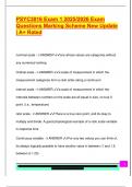 PSYC3016 Exam 1 2025&sol;2026 Exam  Questions Marking Scheme New Update  &vert; A&plus; Rated