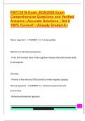 PSYC3016 Exam 2025&sol;2026 Exam  Comprehensive Questions and Verified  Answers &vert; Accurate Solutions &vert; Get it  100&percnt; Correct&excl;&excl; &vert; Already Graded A&plus; 