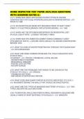 HOME INSPECTOR TEST PAPER 2025&sol;2026 QUESTIONS WITH ANSWERS RATED A&plus;
